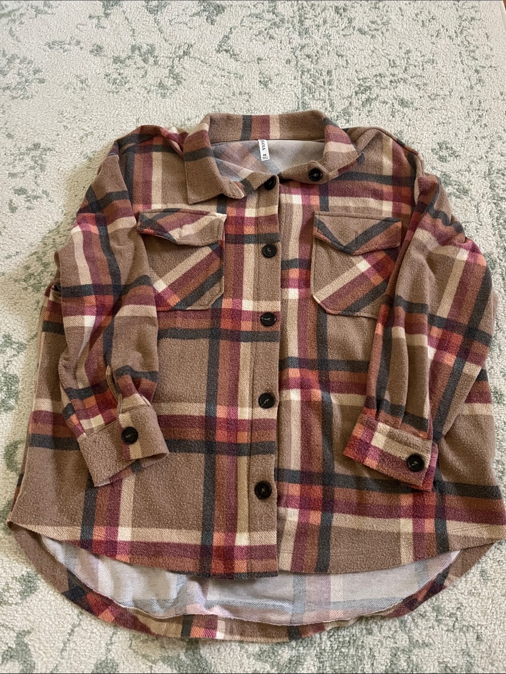 Zenana Plaid Button-Down Shacket